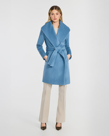 Baby Alpaca Mid Length Shawl Collar Wrap Coat - Misc image 3