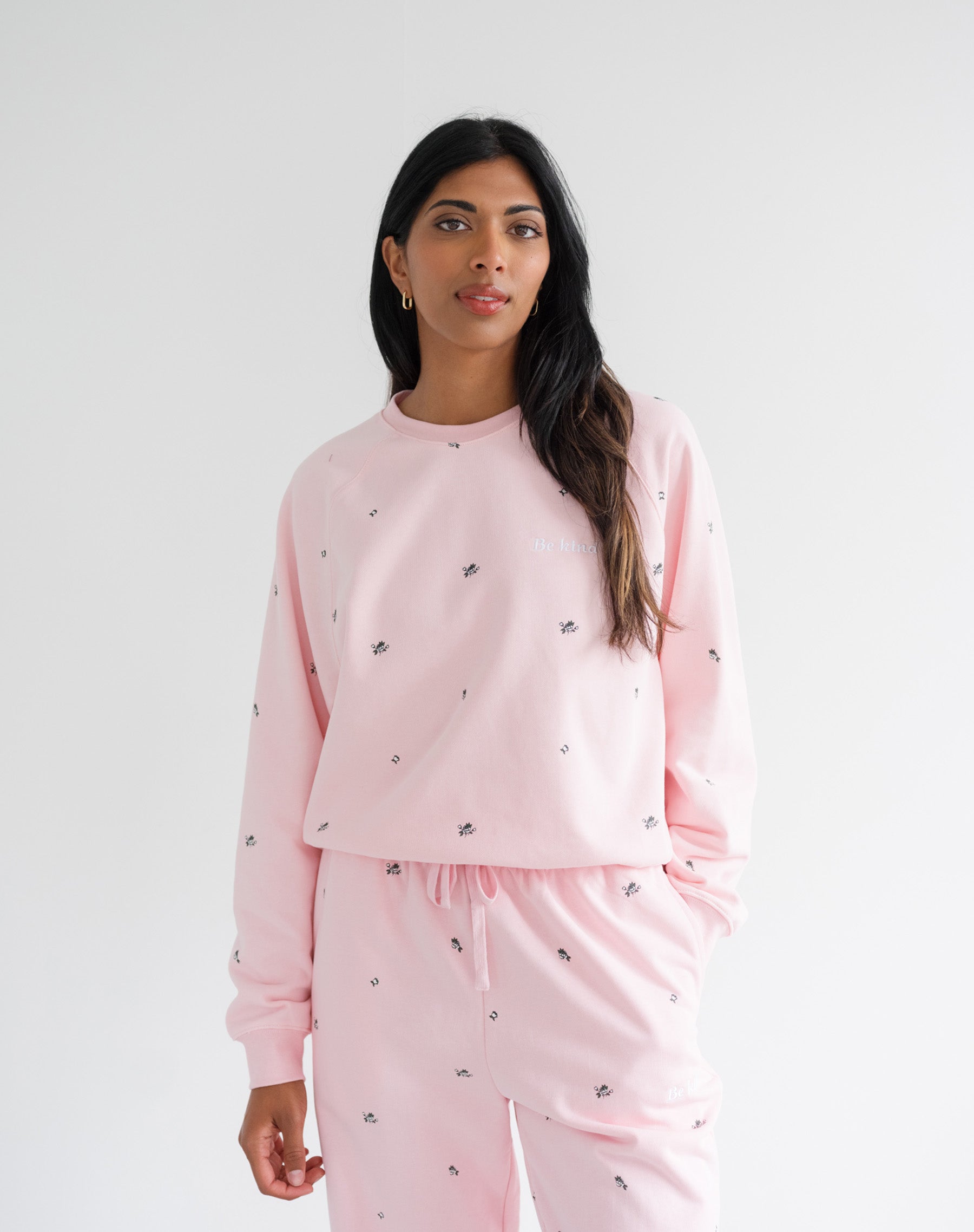 "Be Kind" All Over Floral Perfect Crew - Misc image 1