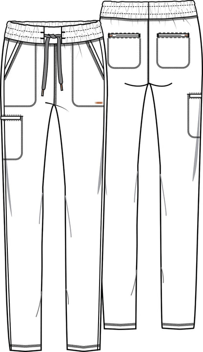 CK840+CK095 Cherokee Form 360º Stretch Scrub Top with Midrise Tapered Leg Pants  (XXS - 3XL) - Apparel image 32