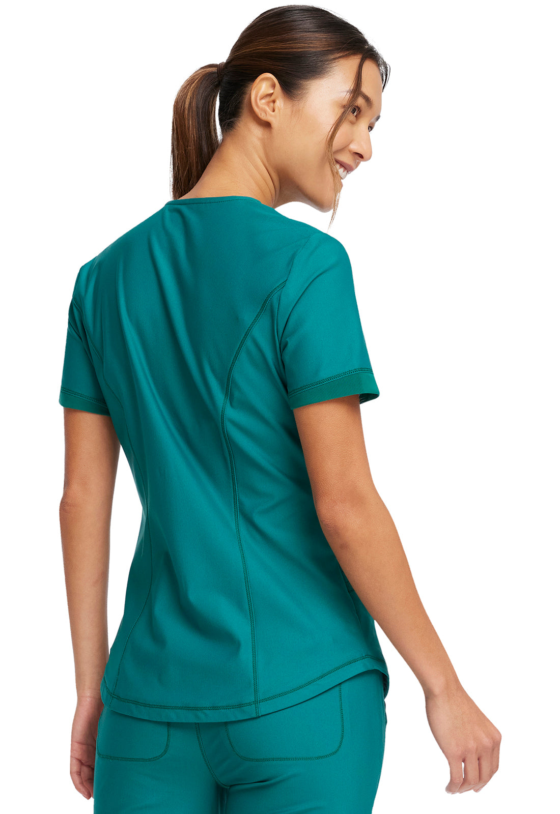 CK840+CK095 Cherokee Form 360º Stretch Scrub Top with Midrise Tapered Leg Pants  (XXS - 3XL) - Apparel image 15