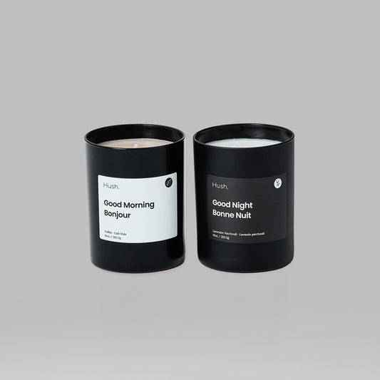 Good Morning & Good Night Candle Set - Home Decor image 1