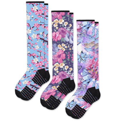 Flower Power Compression Socks 3-Pack - Furniture image 1