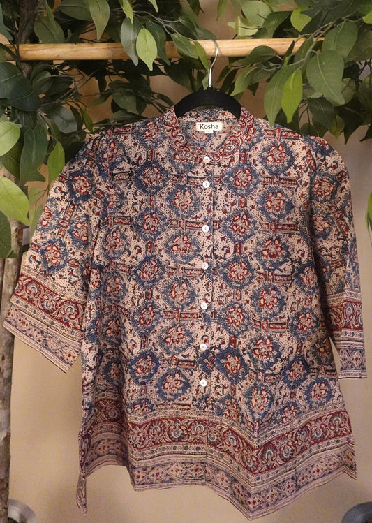 Royal Rose Mandarin Collar Shirt - Bedding image 1