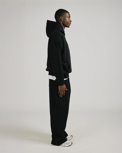 Drop Shoulder Hoodie - Black - Apparel image 3