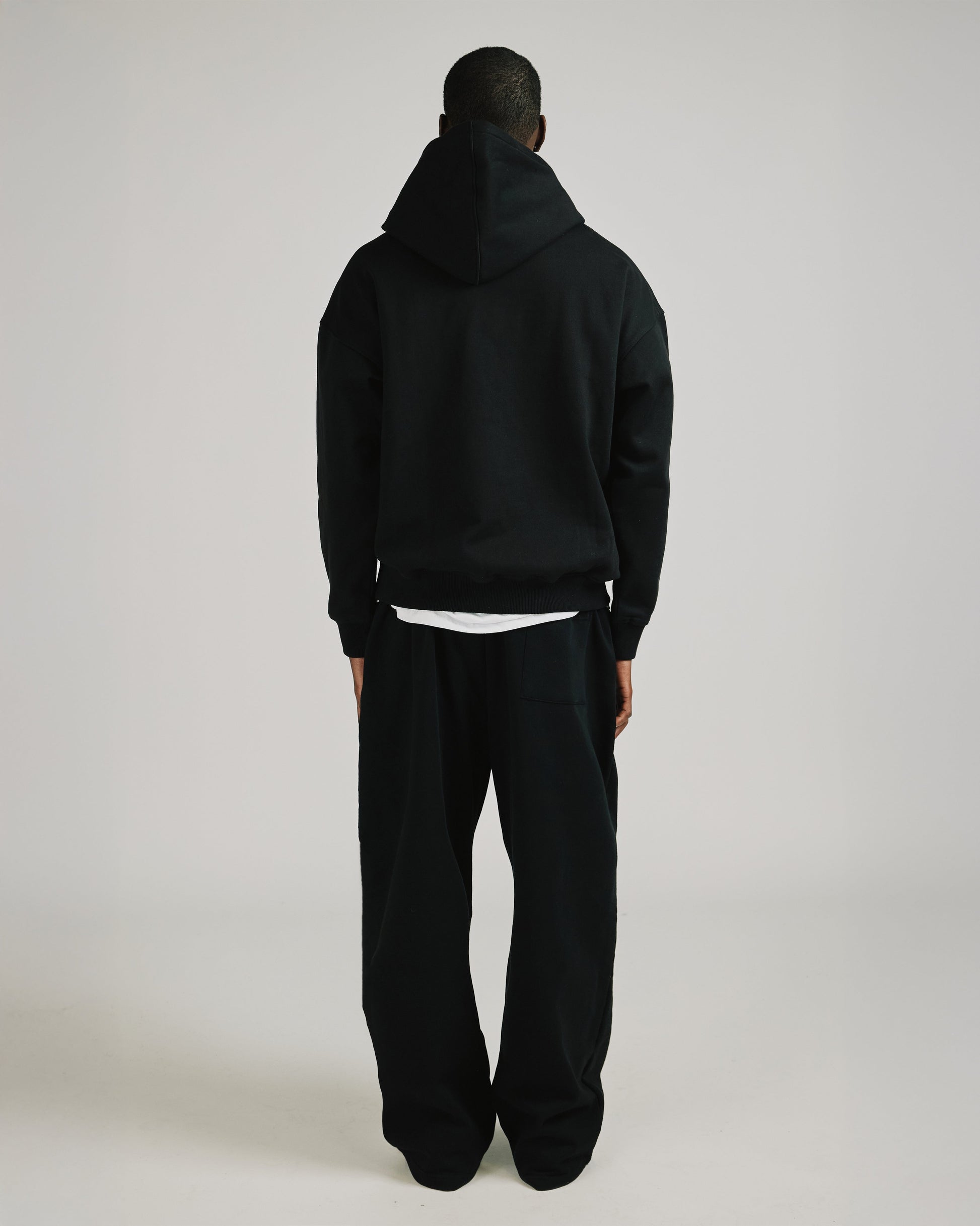 Drop Shoulder Hoodie - Black - Apparel image 4