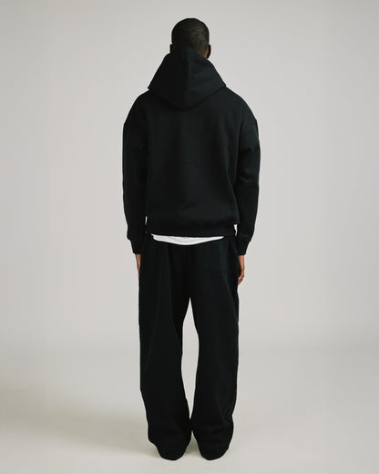 Drop Shoulder Hoodie - Black - Apparel image 4