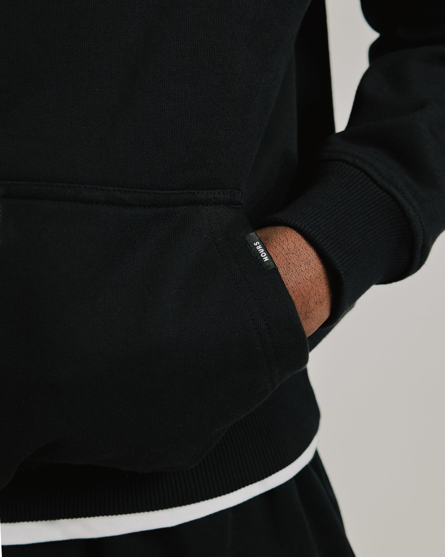 Drop Shoulder Hoodie - Black - Apparel image 6