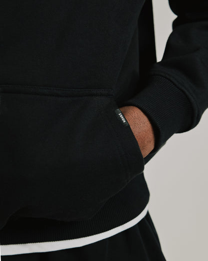Drop Shoulder Hoodie - Black - Apparel image 6