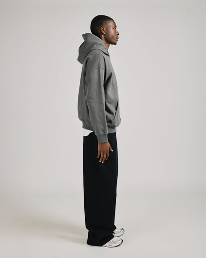 Drop Shoulder Hoodie - Charcoal - Apparel image 3