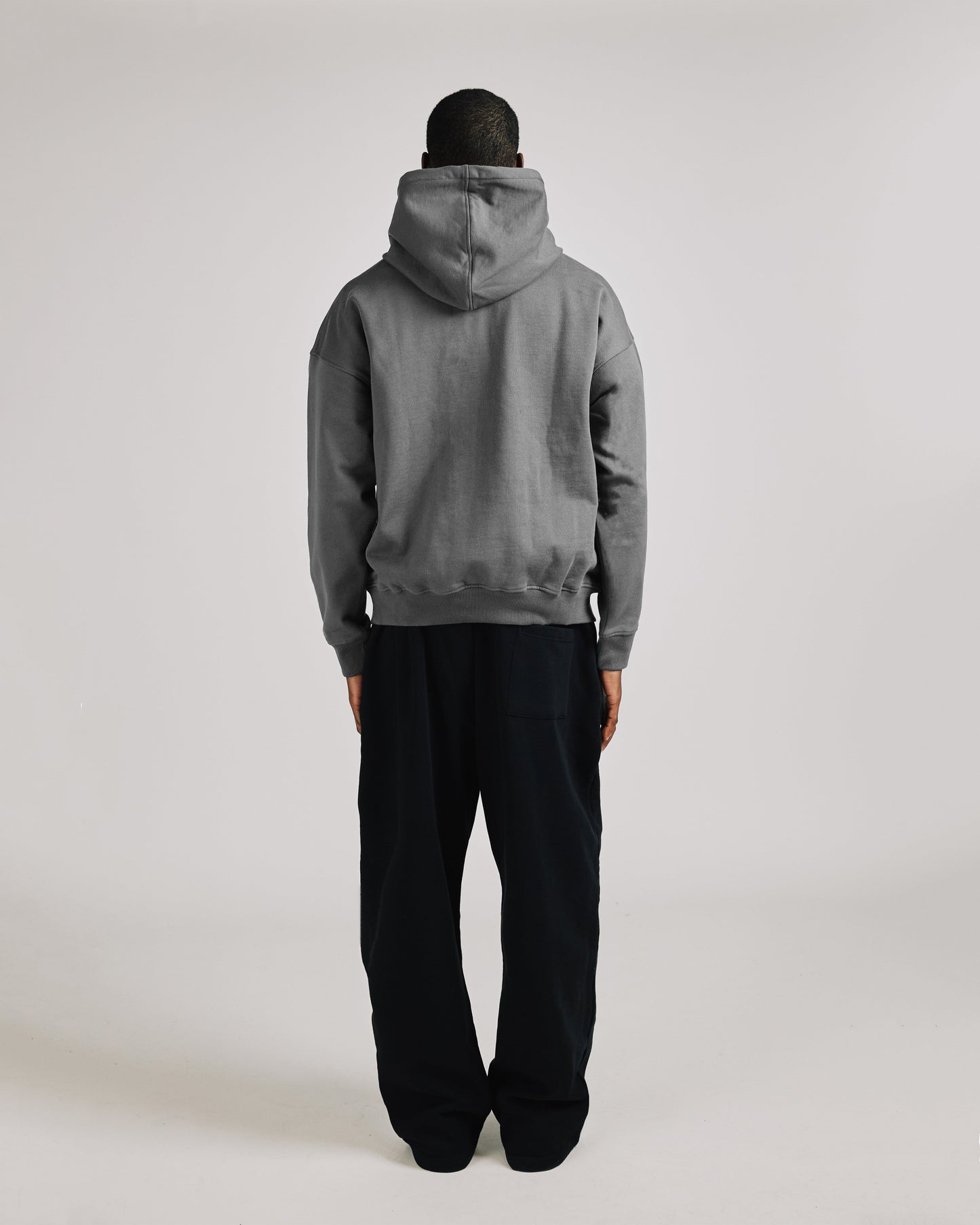 Drop Shoulder Hoodie - Charcoal - Apparel image 4