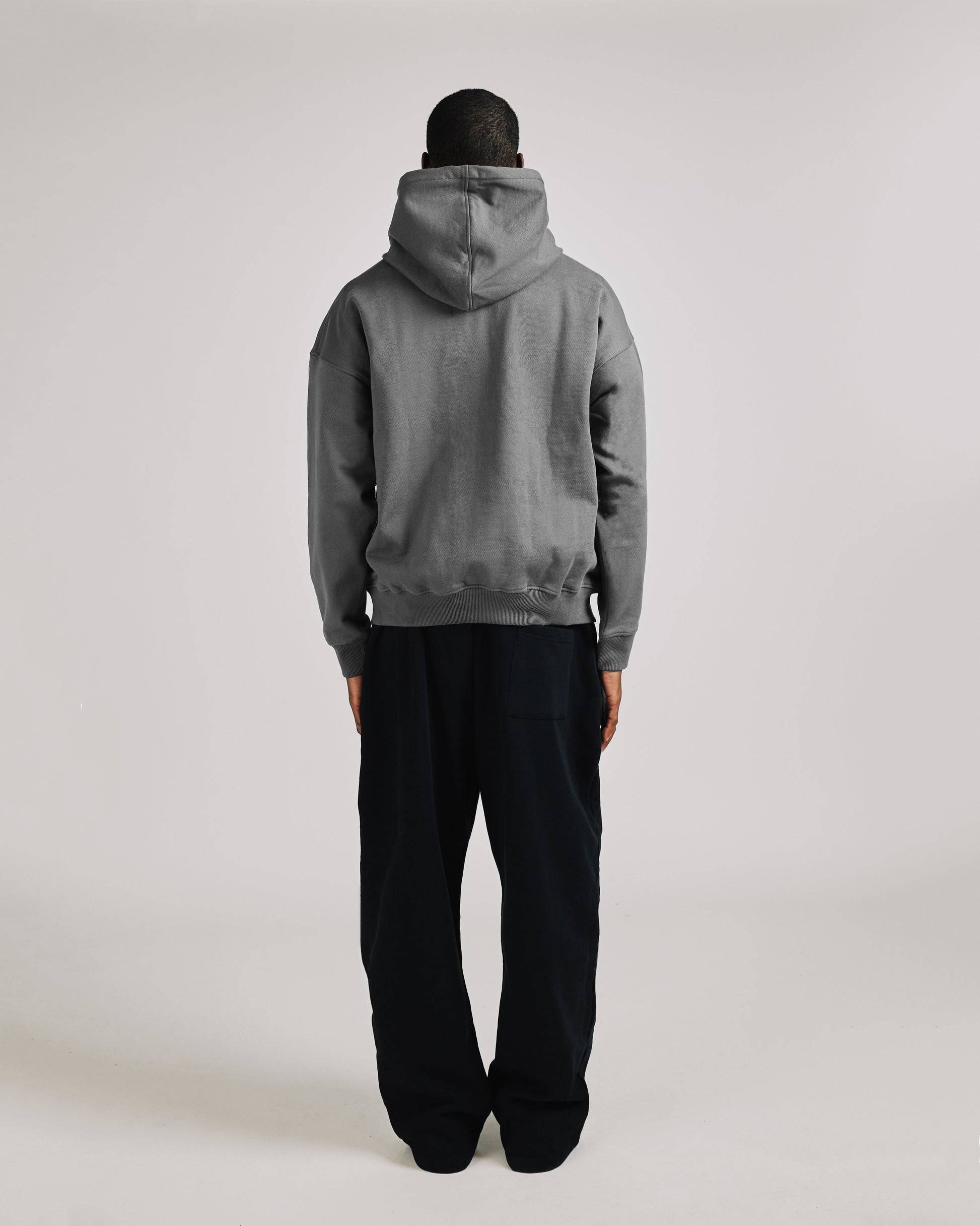 Drop Shoulder Hoodie - Charcoal - Apparel image 4