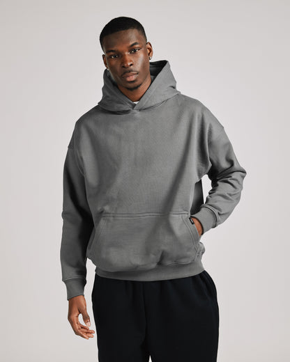 Drop Shoulder Hoodie - Charcoal - Apparel image 5