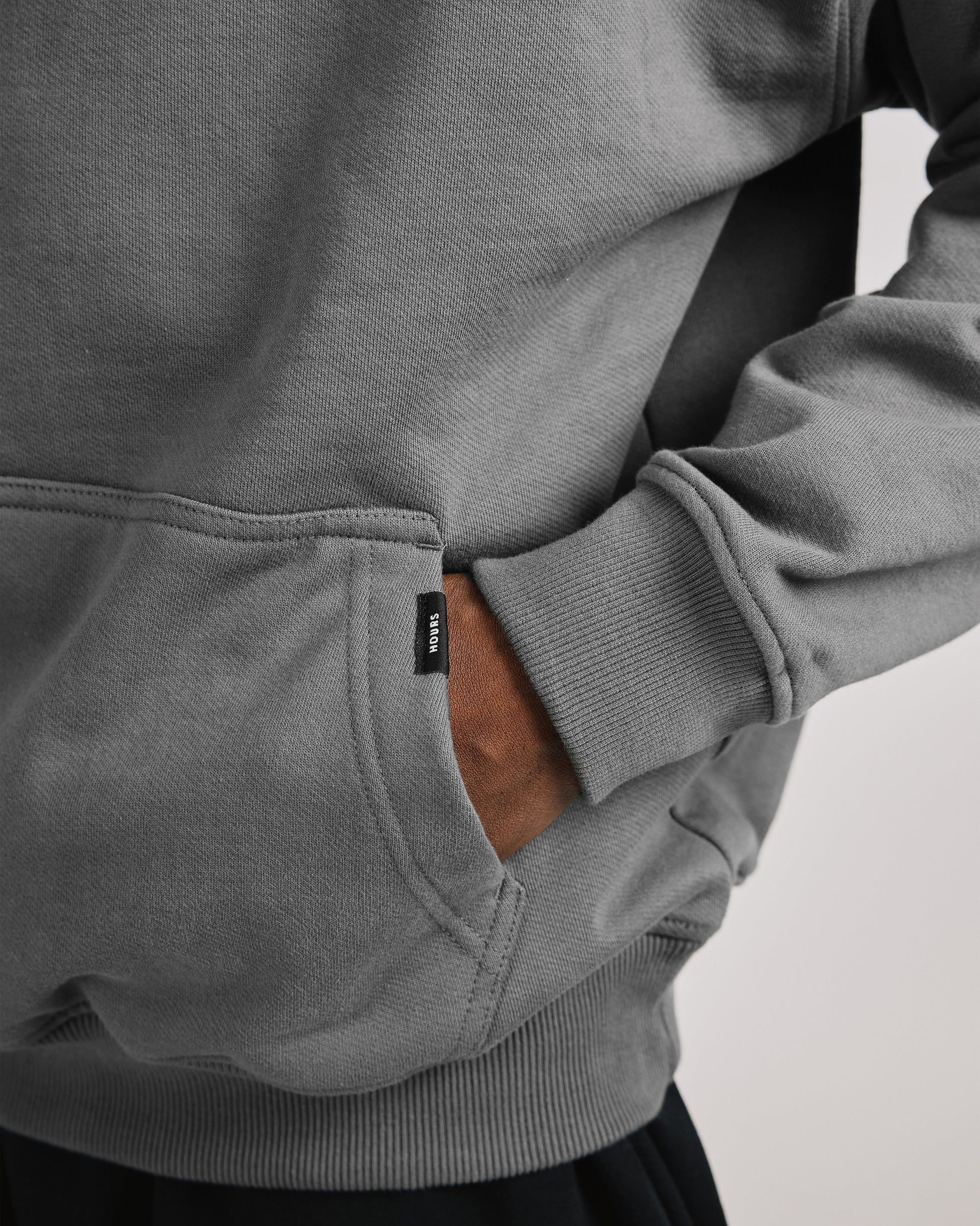 Drop Shoulder Hoodie - Charcoal - Apparel image 6