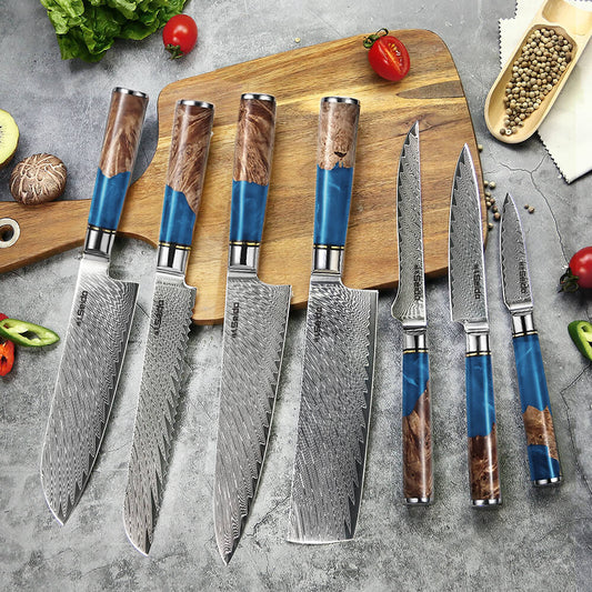 Executive Japanese Damascus Steel Knife Set - Kitchen & Dining image 1