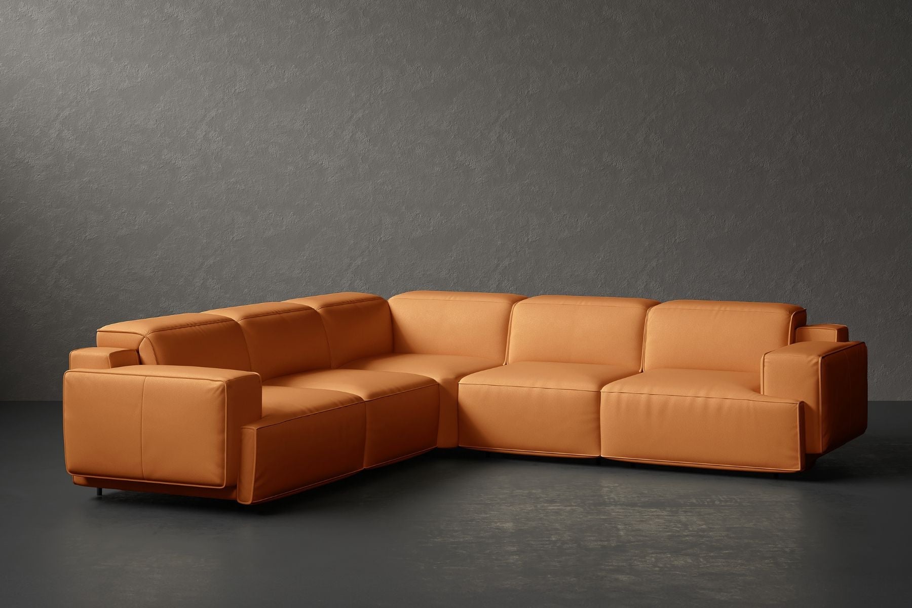 Bain 109" Leather L-Shape Corner Reclining Sofa - Misc image 5