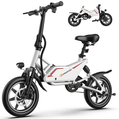 Gyrocopters Frost Electric Bike for Adults & Teens | UL2849 Safe Folding Ebike | 350W Brushless Motor | 14inch Tire Compact Bike | Speed upto 25 km/h (15.5 m/h) | 36V Battery | Long Range PAS up to 60 km (37 miles) | GPS tracker - Apparel image 1