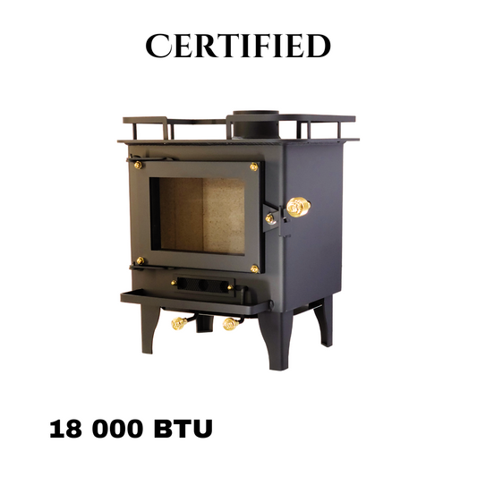 CB-1210-BL Grizzly Cubic Mini Wood Stove Black - Misc image 1