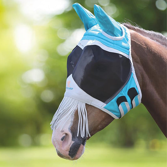 Shires Fine Mesh Fly Mask W/ Ears & Nose Fringe - Jewelry image 1