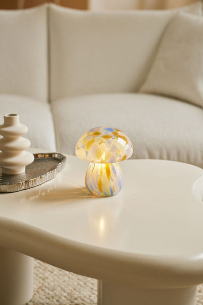 Portable Chubby Close Top Glass Mushroom Lamp, Kaleidoscope - Kitchen & Dining image 3