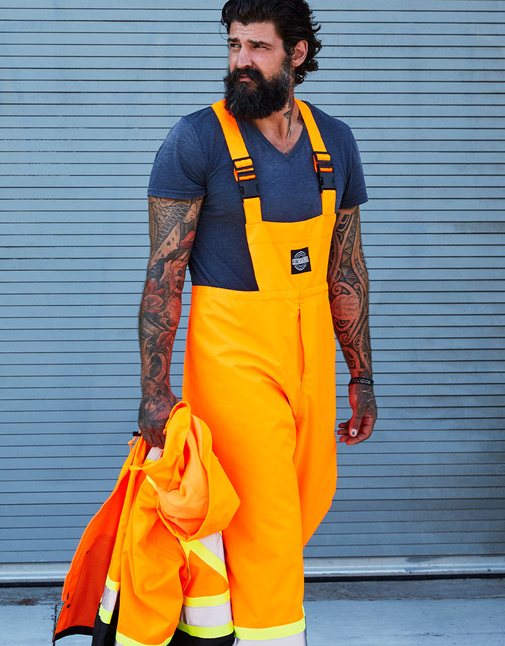 Hi Vis Safety Rain Overall - Apparel image 3