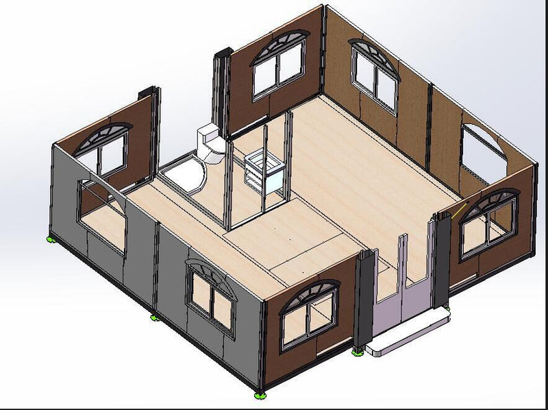 Bastone Mobile Expandable Prefab House 19ft x 20ft - Furniture image 9