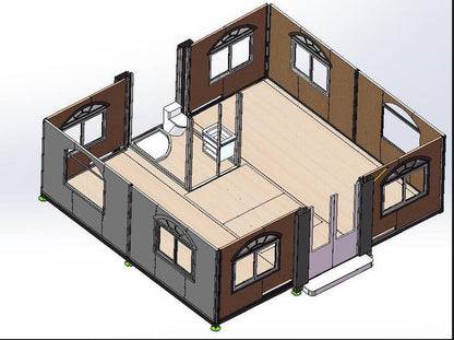 Bastone Mobile Expandable Prefab House 19ft x 20ft - Furniture image 9