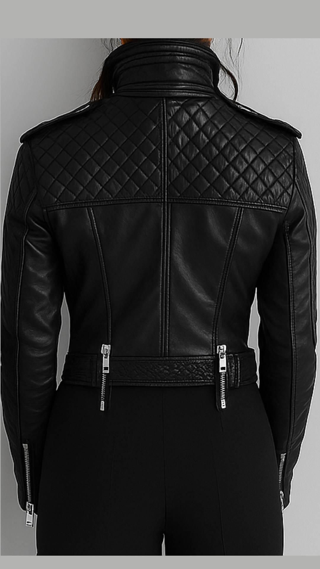 Hallie Leather Black Jacket - Women Leather Jacket Black - Apparel image 2