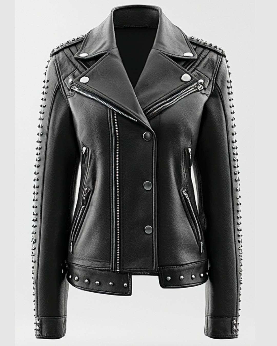 Harry Leather Black Jacket - Women Leather Jacket Black - Apparel image 1