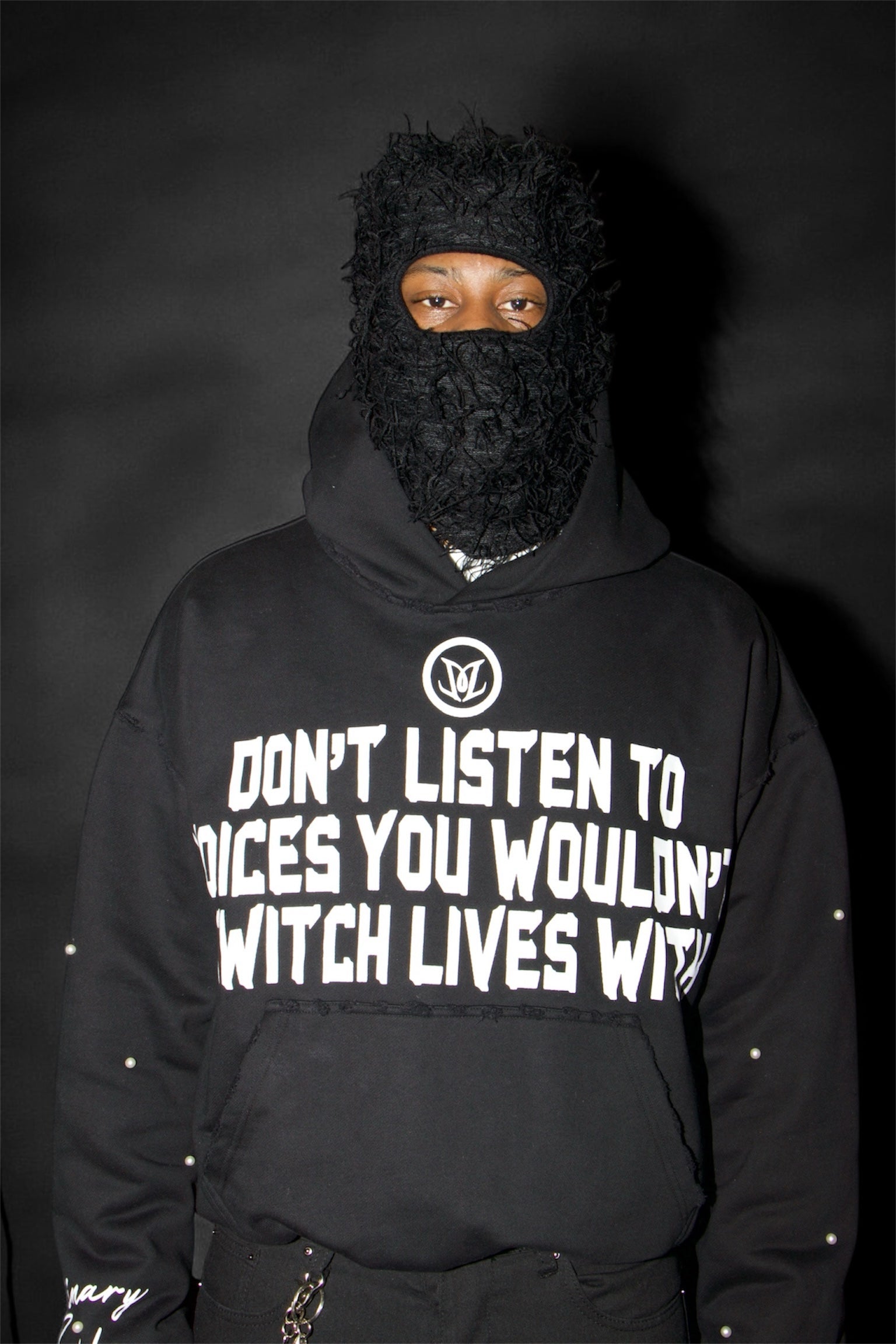 BLACK "SILENT VOICES" HOODIE - Apparel image 4