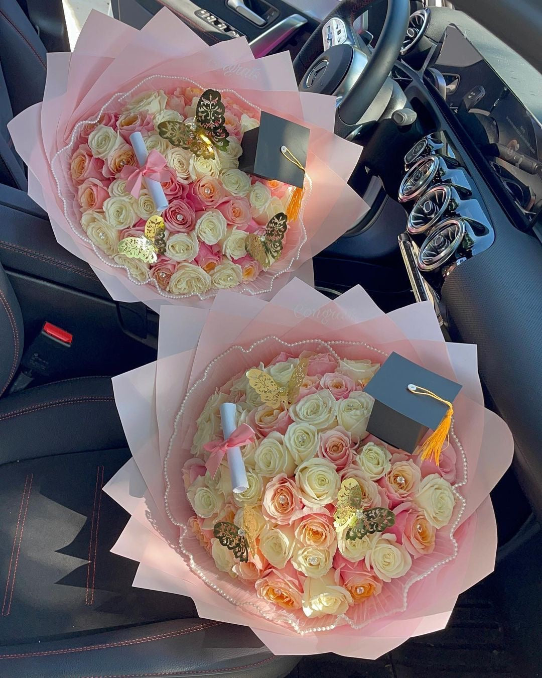 “You Did It!” Graduation Pink Rose Bouquet - Kitchen & Dining image 1