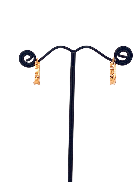 22 Gold Designer Hoop Earrings - Jewelry image 1