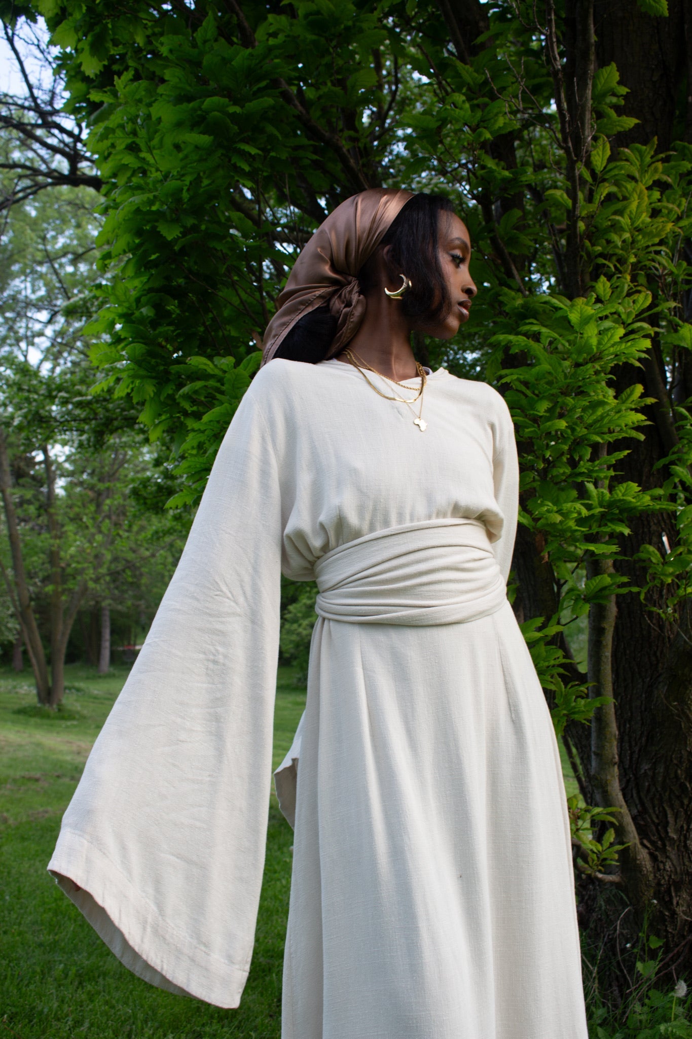 Serenity Dress- Beige - Apparel image 2