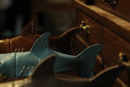 Handmade Leather Shark Coin Purse | Made-to-order 4-8 weeks lead time to ship from Canada - Accessories image 5