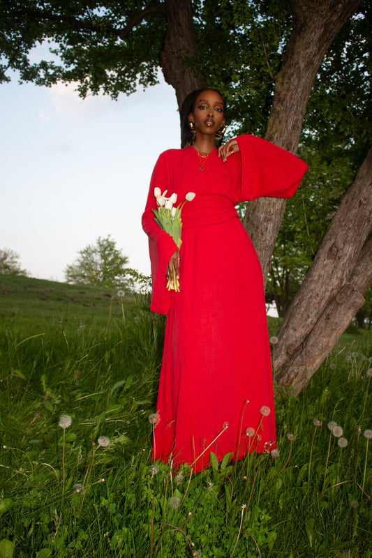 Serenity Dress- Red - Apparel image 1
