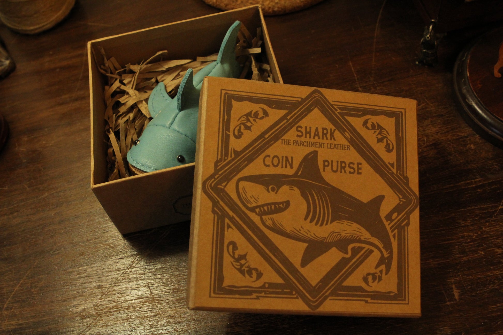 Handmade Leather Shark Coin Purse | Made-to-order 4-8 weeks lead time to ship from Canada - Accessories image 3