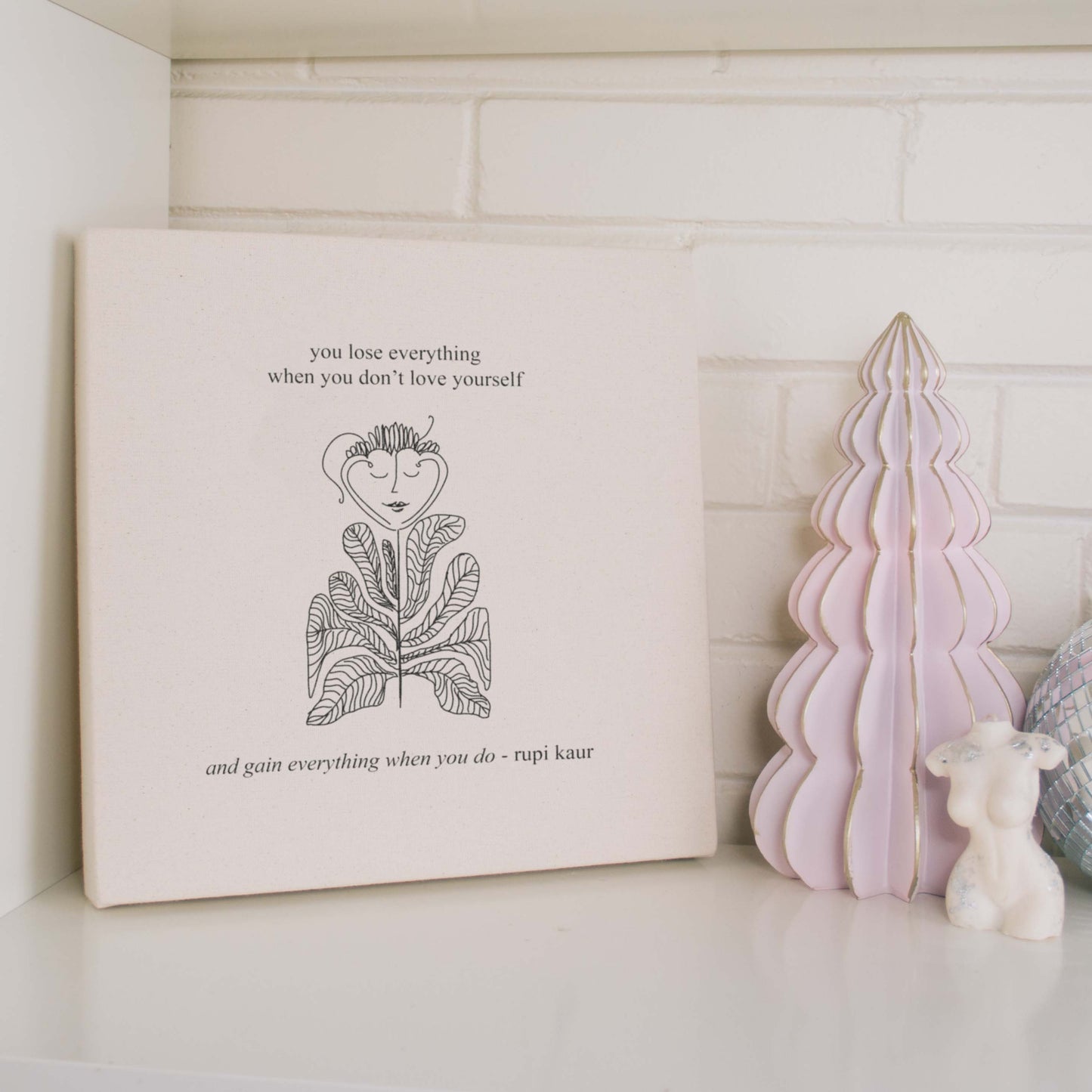 'gain everything' Canvas - Signed by Rupi Kaur - Accessories image 2