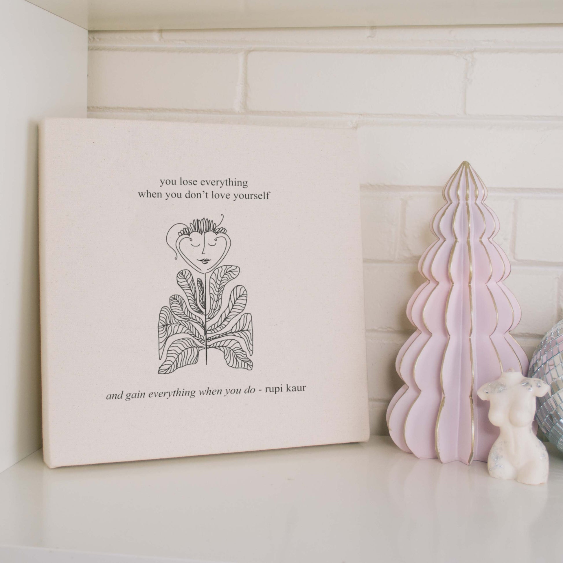 'gain everything' Canvas - Signed by Rupi Kaur - Accessories image 2