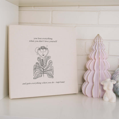 'gain everything' Canvas - Signed by Rupi Kaur - Accessories image 2