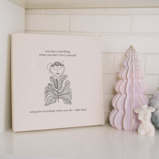 'gain everything' Canvas - Signed by Rupi Kaur - Accessories image 2