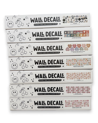 Peel & Stick Fabric Wall Stickers - Affirmation Candy Hearts (Bright) - Bedding image 7