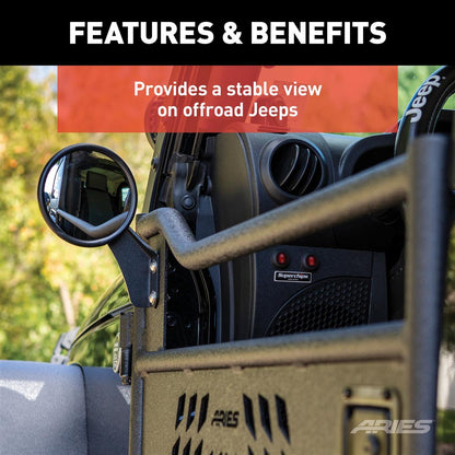 Aries - Trail Door Mirrors - JK/JL - Apparel image 4