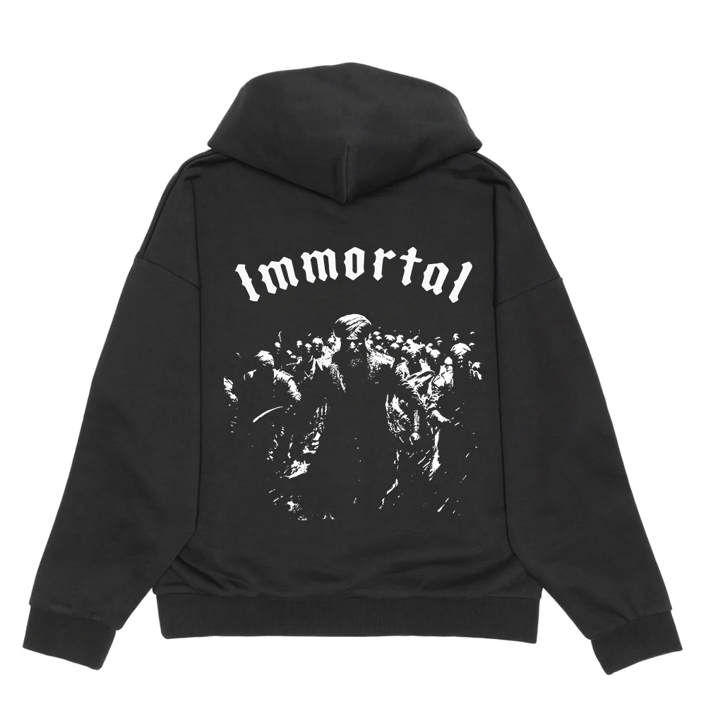 THE IMMORTAL ARMY PREMIUM HEAVYWEIGHT HOODIE - MIDNIGHT GREY - Apparel image 1