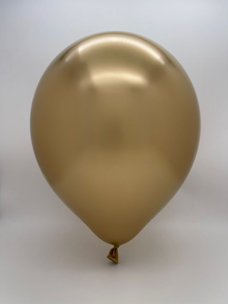 12" Kalisan Latex Balloons Mirror Gold - XL SuperSize Bag Count (250 Per Bag) - Home Decor image 2