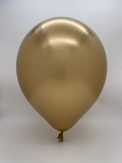 12" Kalisan Latex Balloons Mirror Gold - XL SuperSize Bag Count (250 Per Bag) - Home Decor image 2