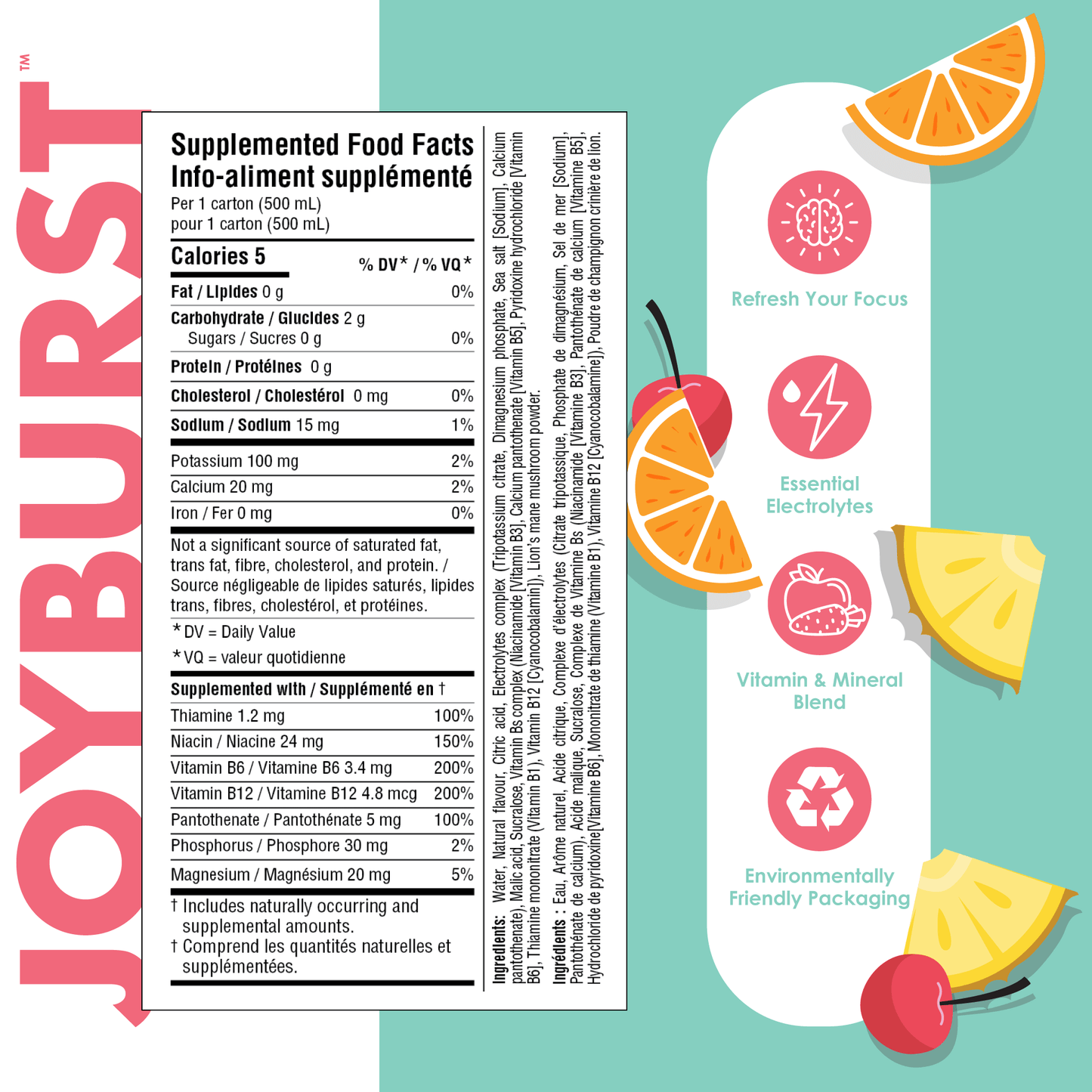 NEW! Joyburst Renew Hydration Tropical Fruit Punch Flavour - 18 pack - Kitchen & Dining image 5