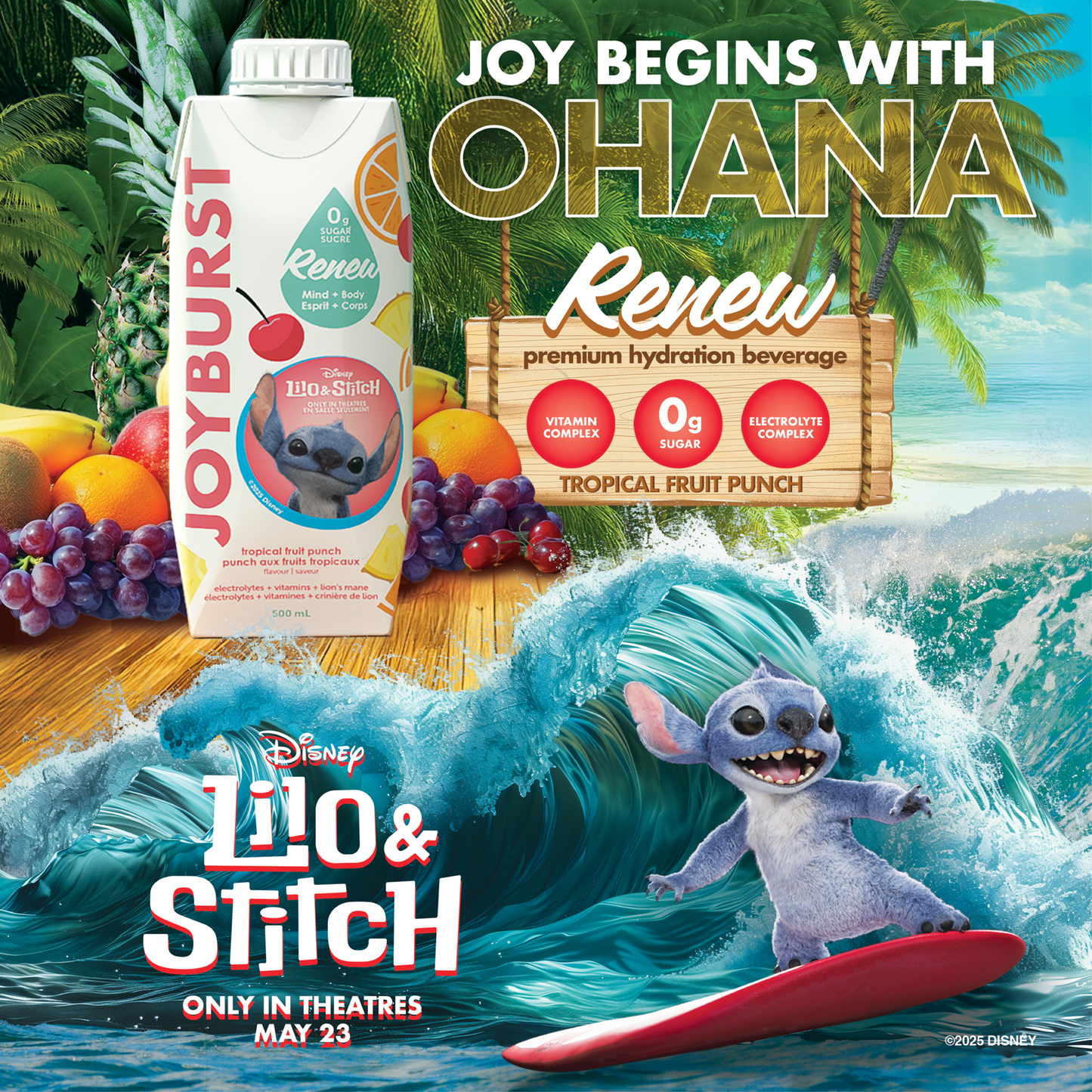 NEW! Joyburst Renew Hydration Tropical Fruit Punch Flavour - 18 pack - Kitchen & Dining image 4