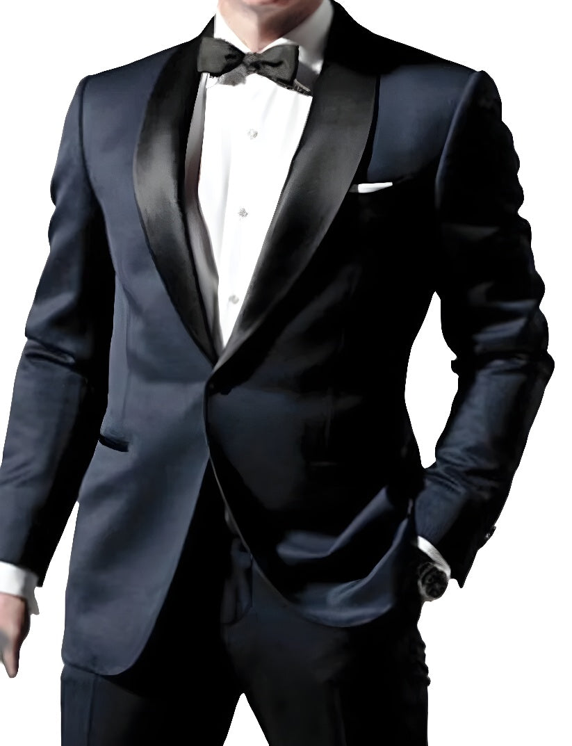JB Midnight Blue Tuxedo Suit - Apparel image 1