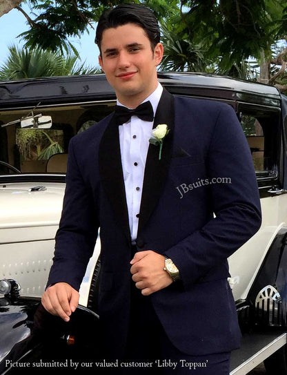 JB Midnight Blue Tuxedo Suit - Apparel image 3