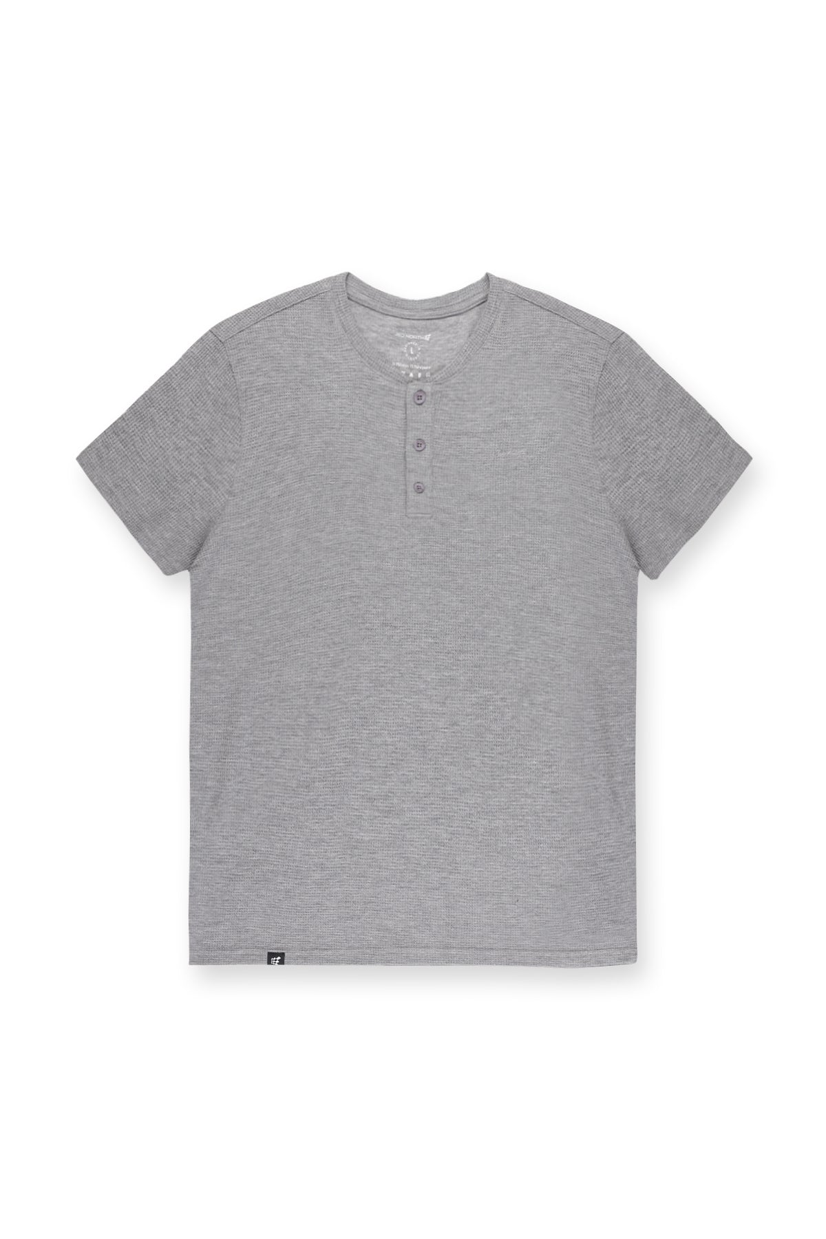 Waffle Henley T-Shirt - Light Gray - Misc image 4