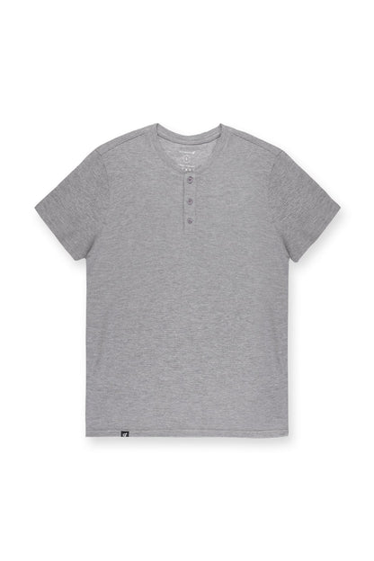 Waffle Henley T-Shirt - Light Gray - Misc image 4